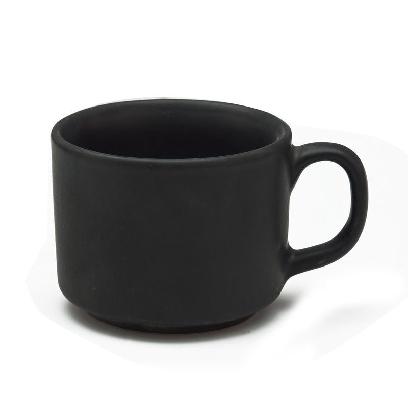 CLASSIC BLACK CERAMIC CUP FOR COFFEE & TEA