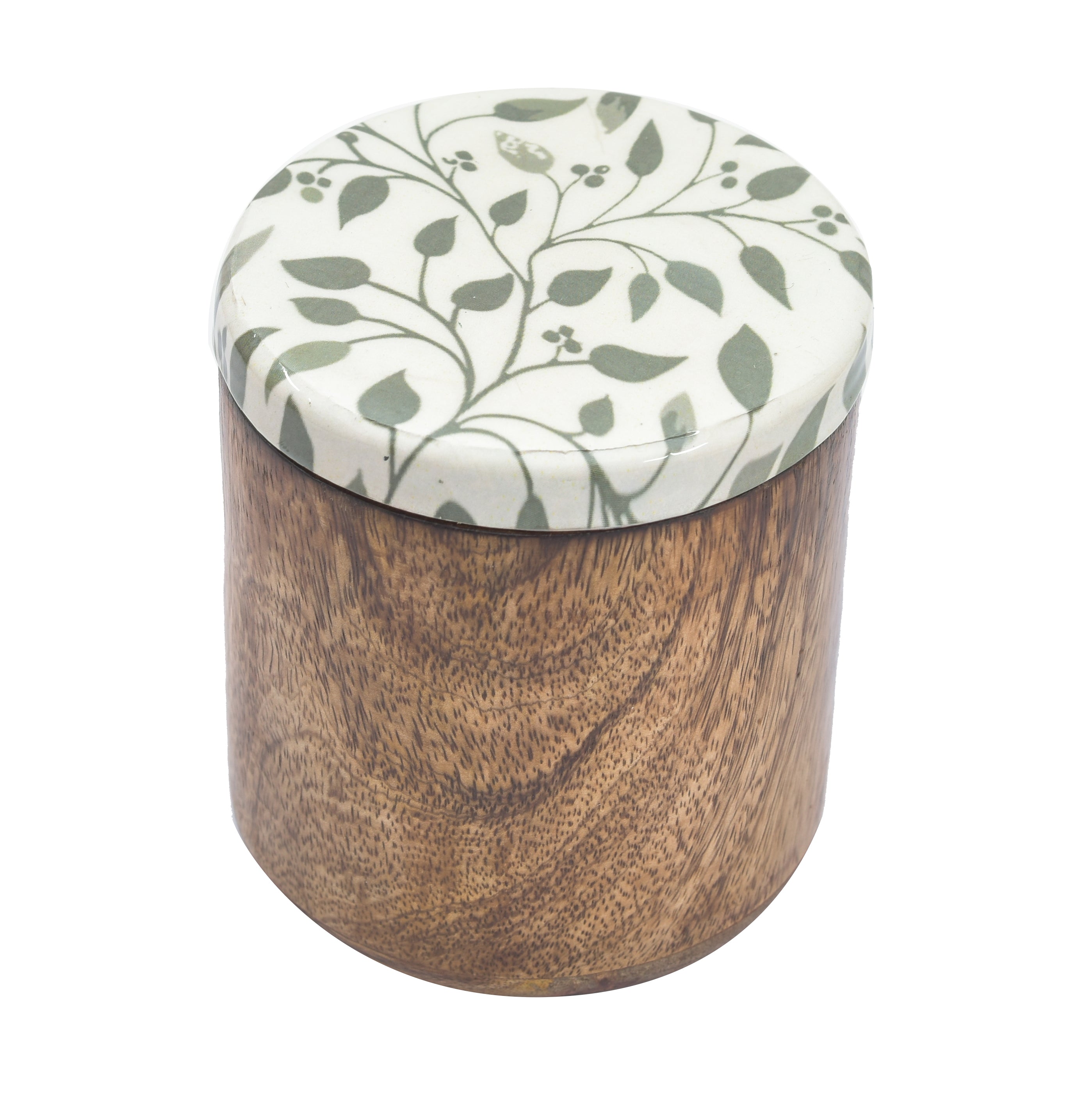 MANGO WOODEN MULTI PRINTED LID JAR