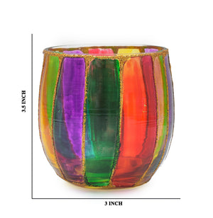 JHAROKHA LINE KULLAD GLASS T-LIGHT HOLDER