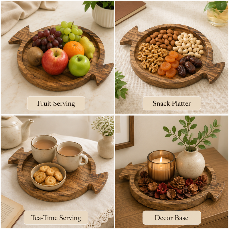 DOUBLE HANDLE PLATTER 8*6