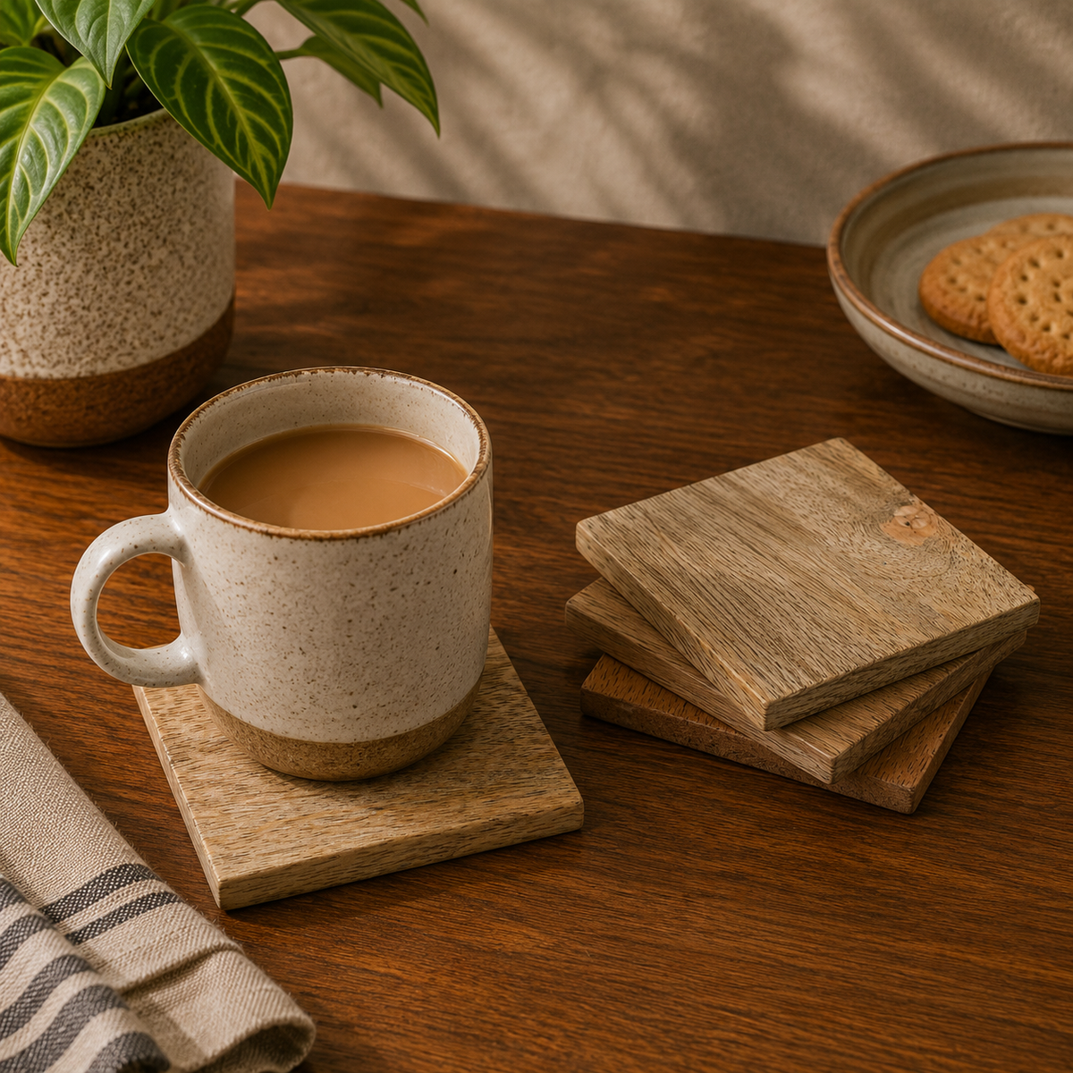 Mango Wooden Tea Coaster