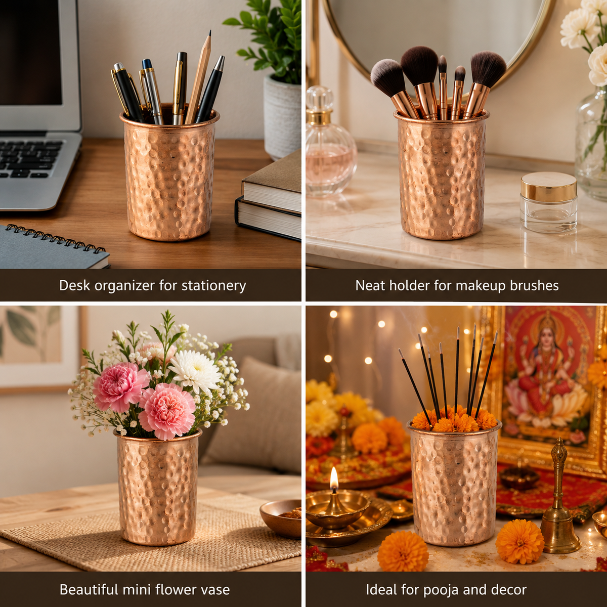 SUTRA COPPER HAMMERED GLASS 250 ML