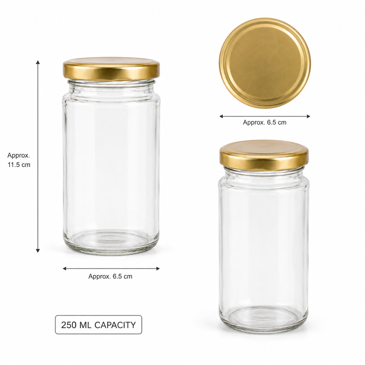 Seasoning Shaker Set Glass  (Set of 3)