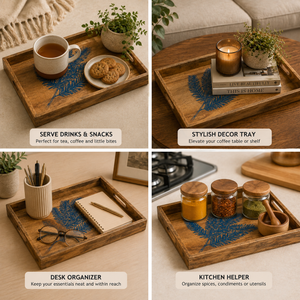 Patti Printed Wooden Serving Tray Set Of 3