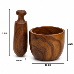 Shisham Wooden Okhali, Mortars & Pestles  5*5 Inch