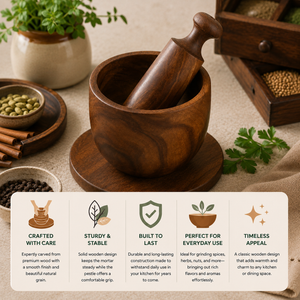 Shisham Wooden Okhali, Mortars & Pestles  5*5 Inch