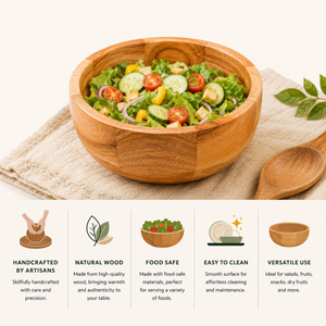 Premium Brown Neem Wood Serving Bowl – 250ml