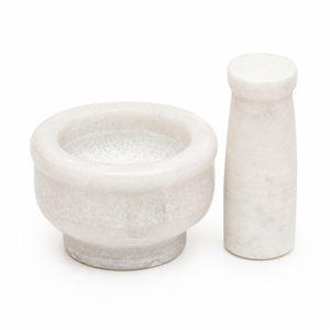 MARBLE OKHALI SET & MORTAR & PESTLE 4*2.5