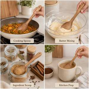 NEEM WOOD NON-FRY SERVING SPATULA SET OF 3