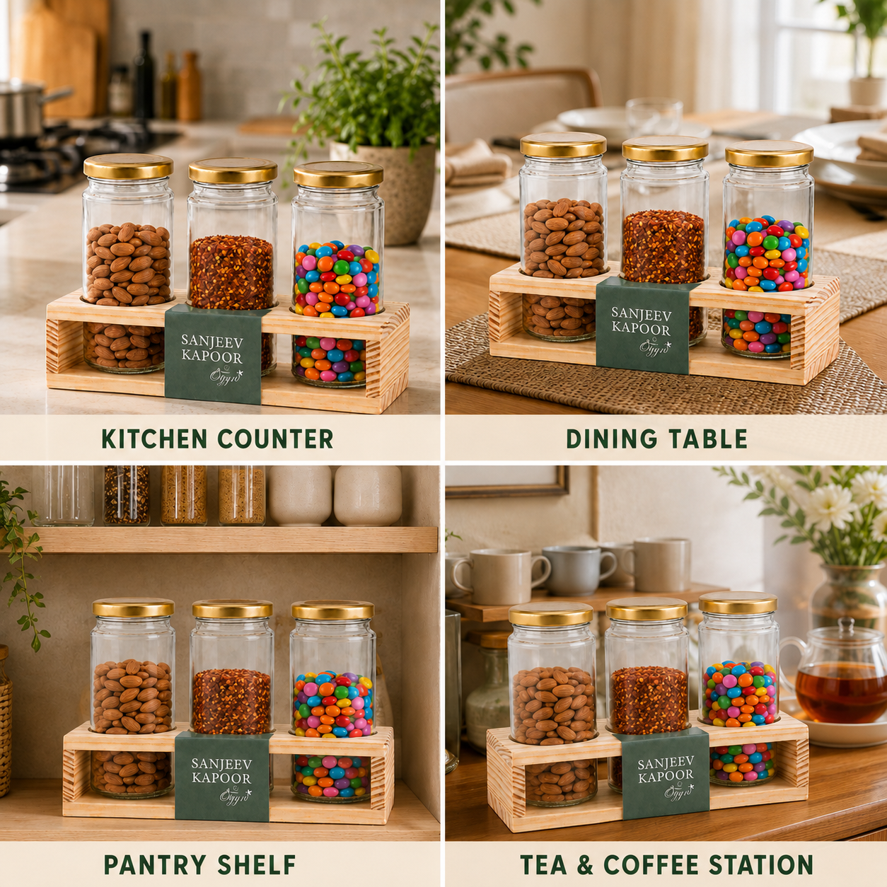 Seasoning Shaker Set Glass  (Set of 3)