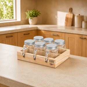 Seasoning Shaker Set Glass  (Set of 6)