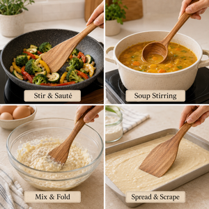 NEEM WOOD FRY SERVING SPATULA SET OF 3