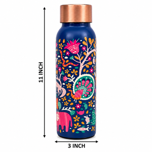 Meena Copper Water Bottle - 500 Ml