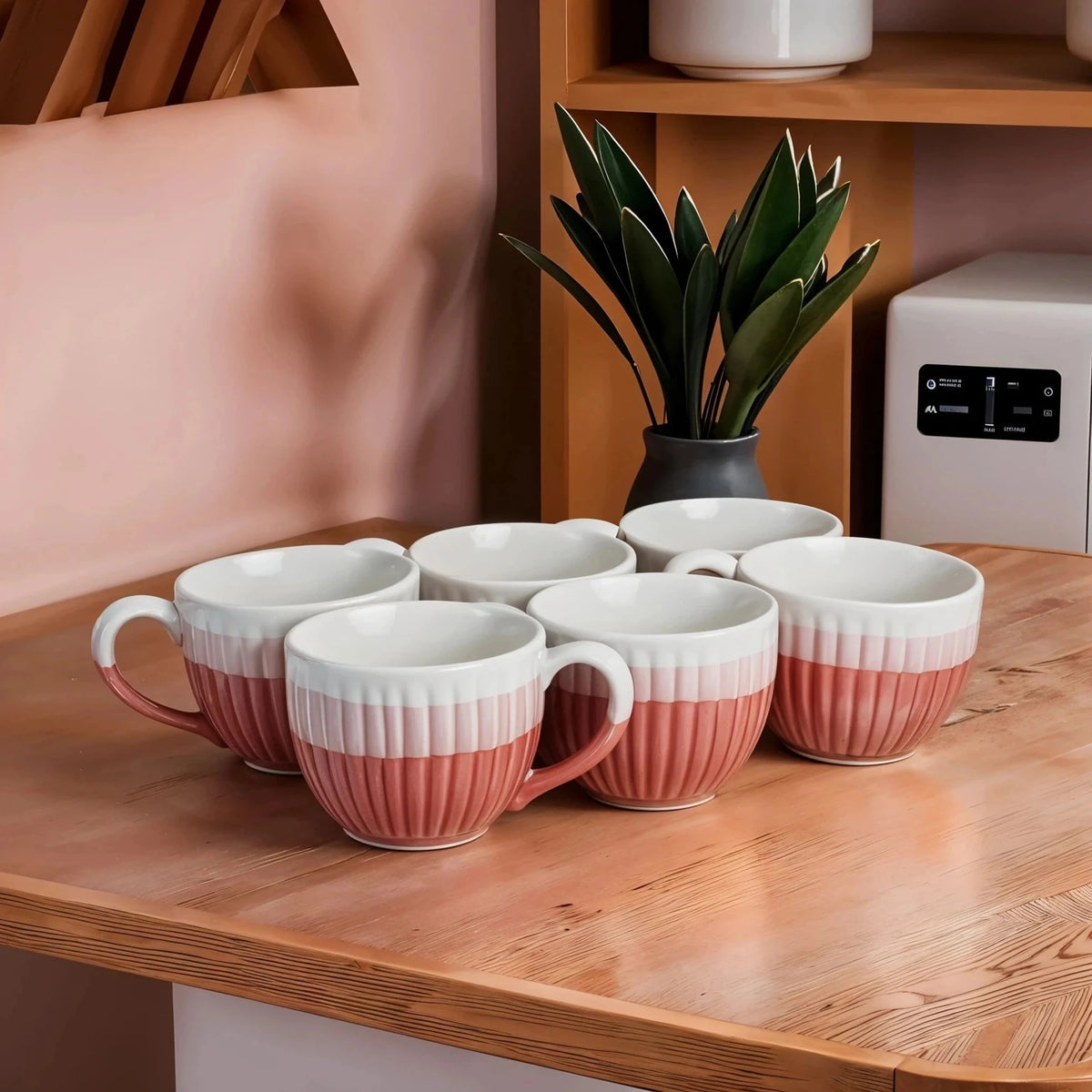 Sanjeev Kapoor by OGGN Glam Pink Stoneware, Ceramic Coffee Mug (150 ml)