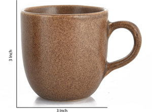 Ceramic RT Matt Finish Tea Cup Set of 6 - Sanjeev Kapoor by OGGN