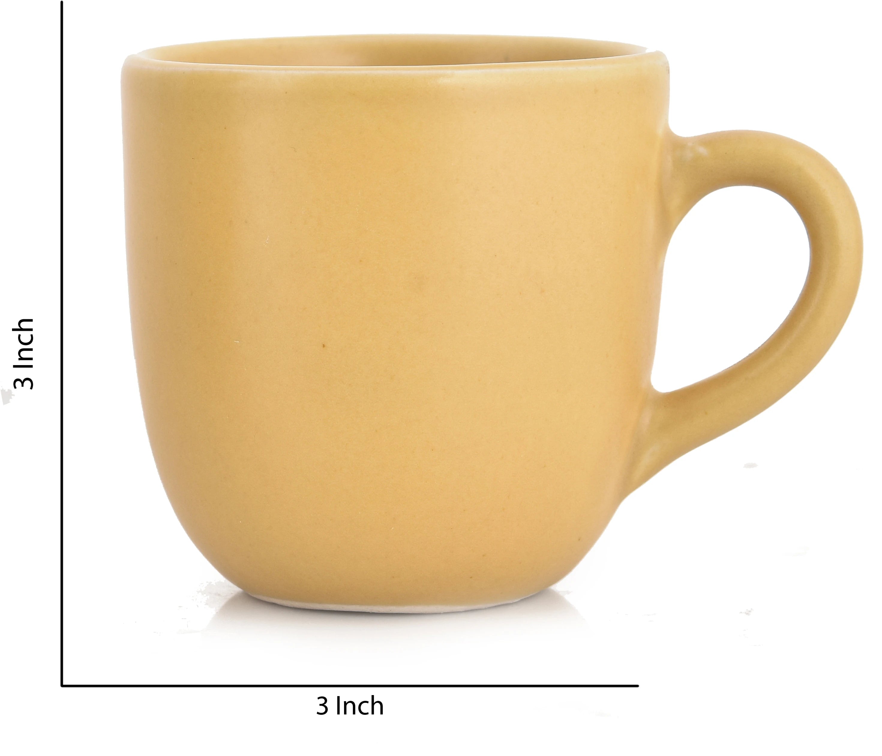 Ceramic RT Matt Finish Coffee and Tea Cup - Sanjeev Kapoor by OGGN Pack of 6