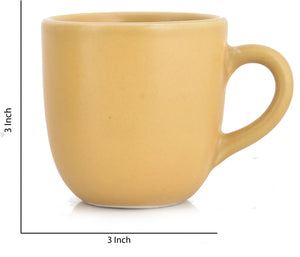 Ceramic RT Matt Finish Coffee and Tea Cup - Sanjeev Kapoor by OGGN Pack of 6