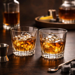 Velocity Whisky Glass Set (Pack of 2) – 300 ml (Clear Glass)