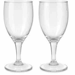 Stemmed Water/Wine Glasses – Set of Two - (250 ml, Transparent)