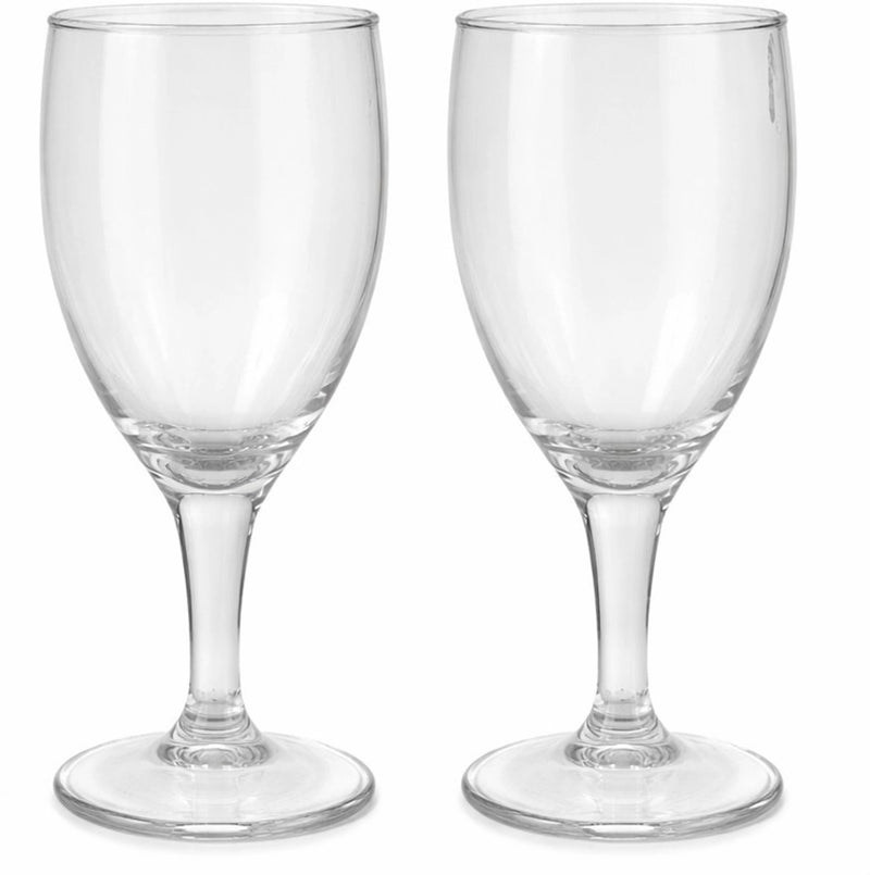 Stemmed Water/Wine Glasses – Set of Two - (250 ml, Transparent)
