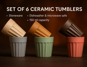 Sanjeev Kapoor by OGGN Pack of 6 Ceramic Cup sets