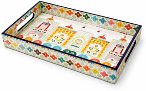 Sanjeev Kapoor by OGGN Flower MDF Printed Tray 12*8 Tray Serving Set