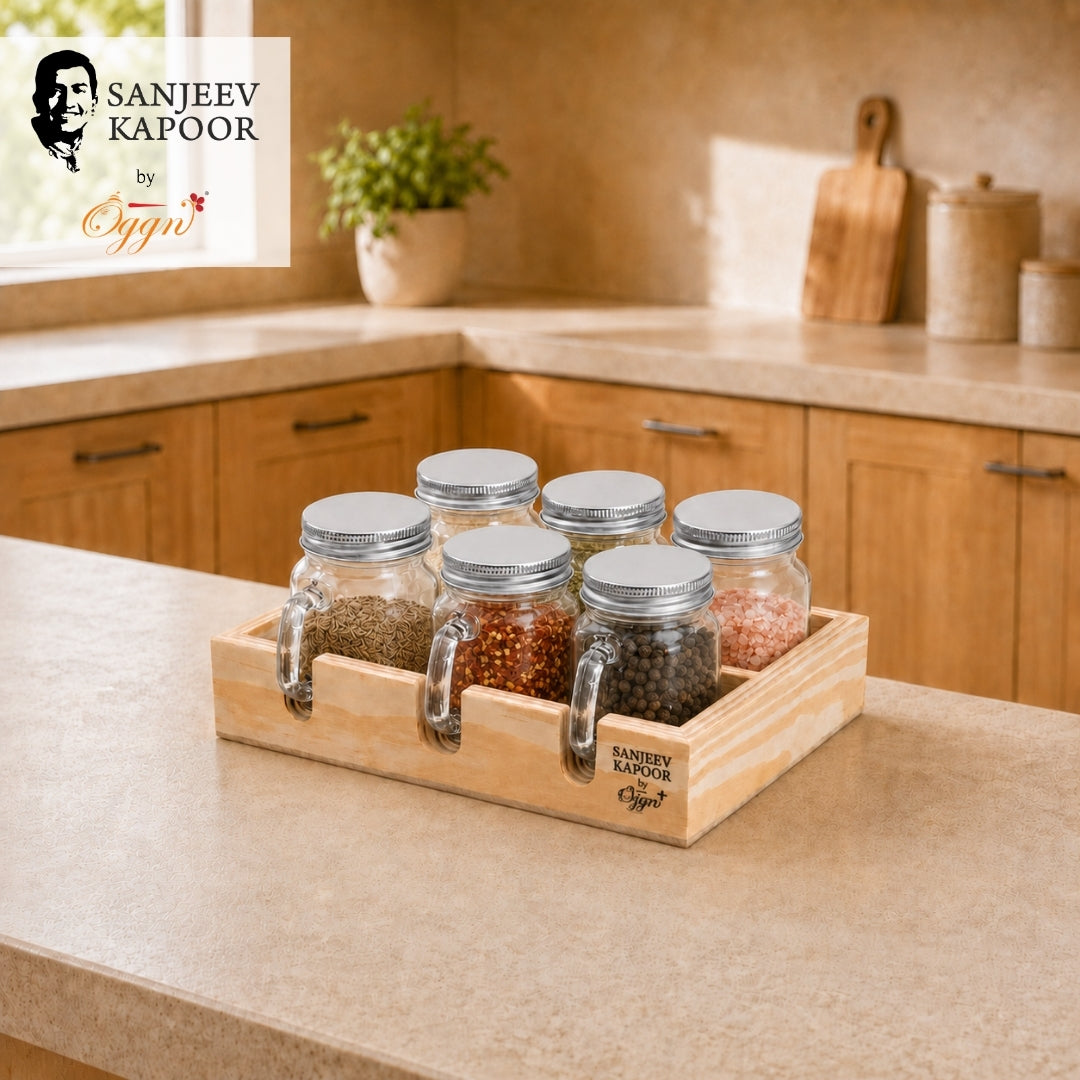 Seasoning Shaker Set Glass  (Set of 6)