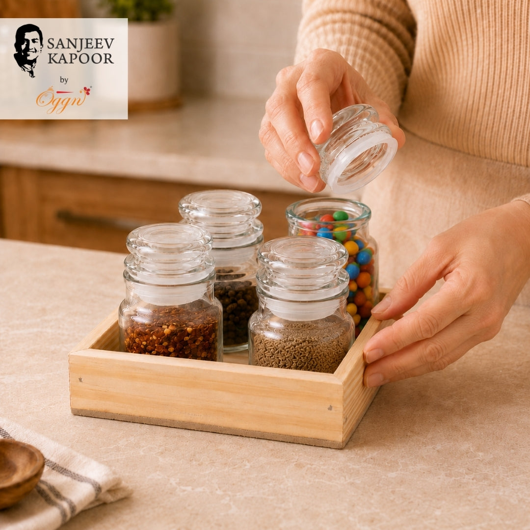 Seasoning Shaker Set Glass  (4 Piece)