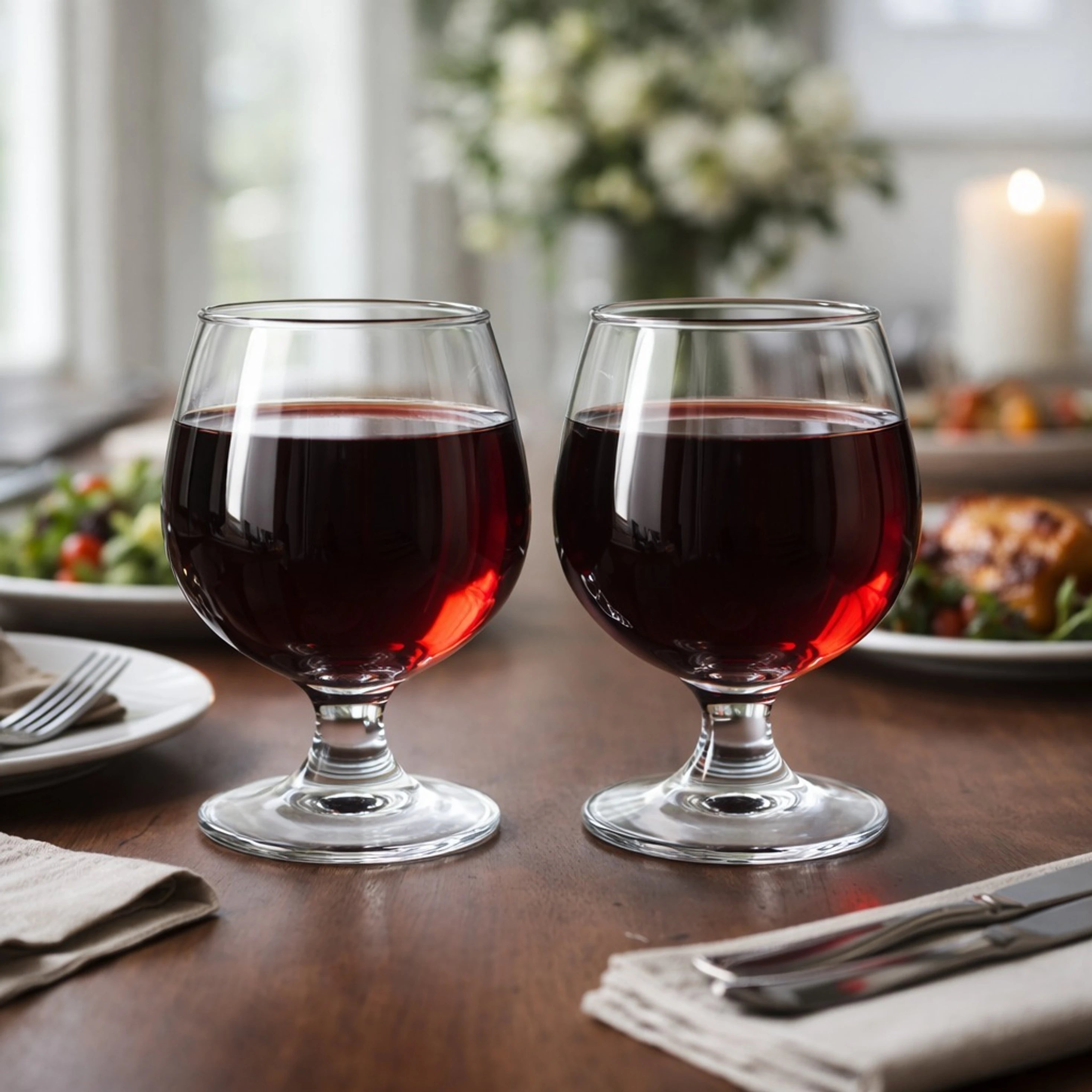 Classic Balloon Wine Glass Set of 2 - 250 ml, Transparent)